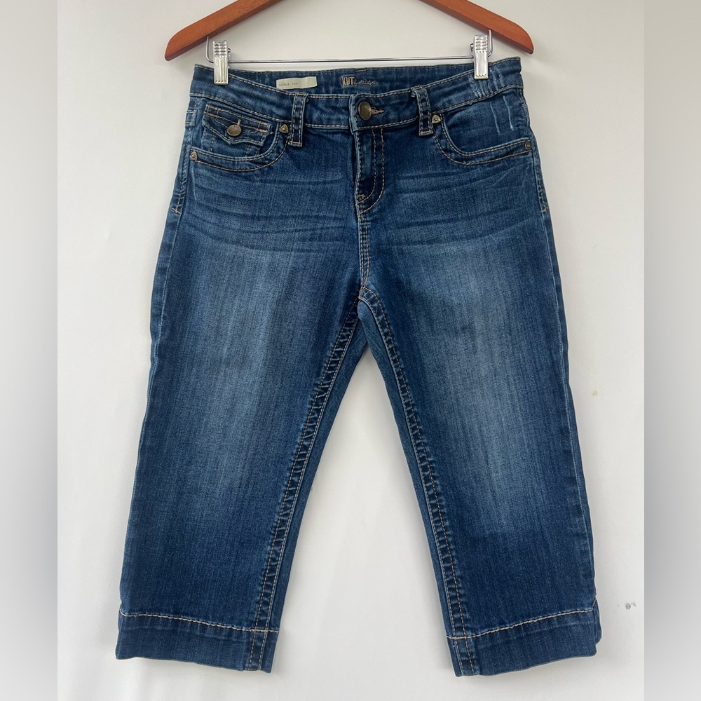 Kut From The Kloth Jeans Women’s Size 8 Blue Capri Nicole Crop‎